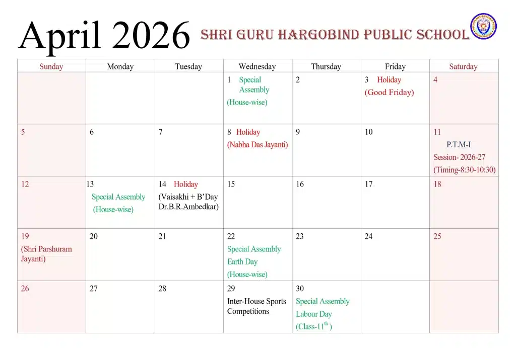 CALENDAR 2026-27