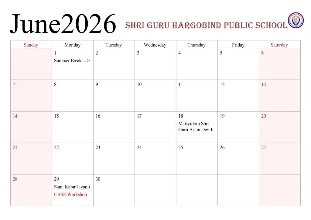 CALENDAR 2026-27