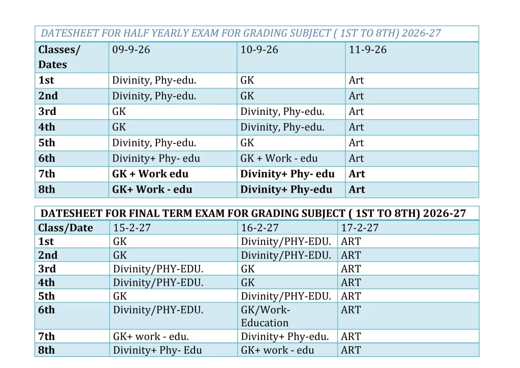CALENDAR 2026-27