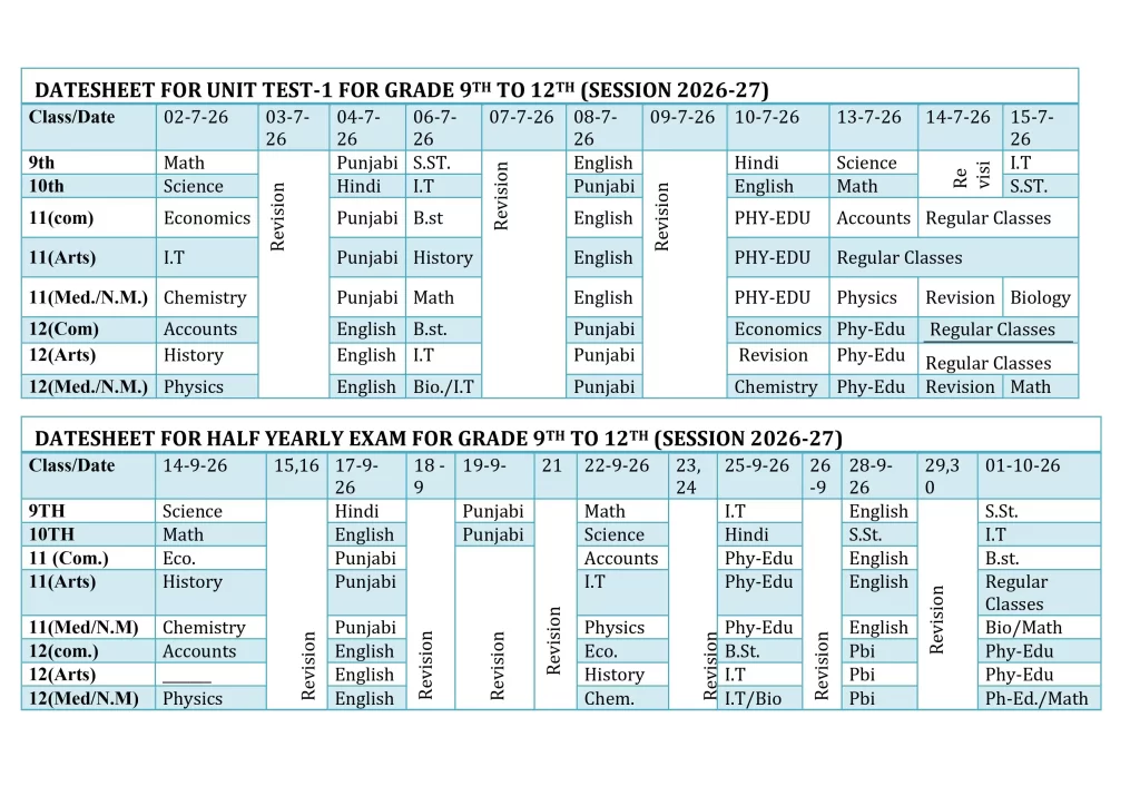 CALENDAR 2026-27