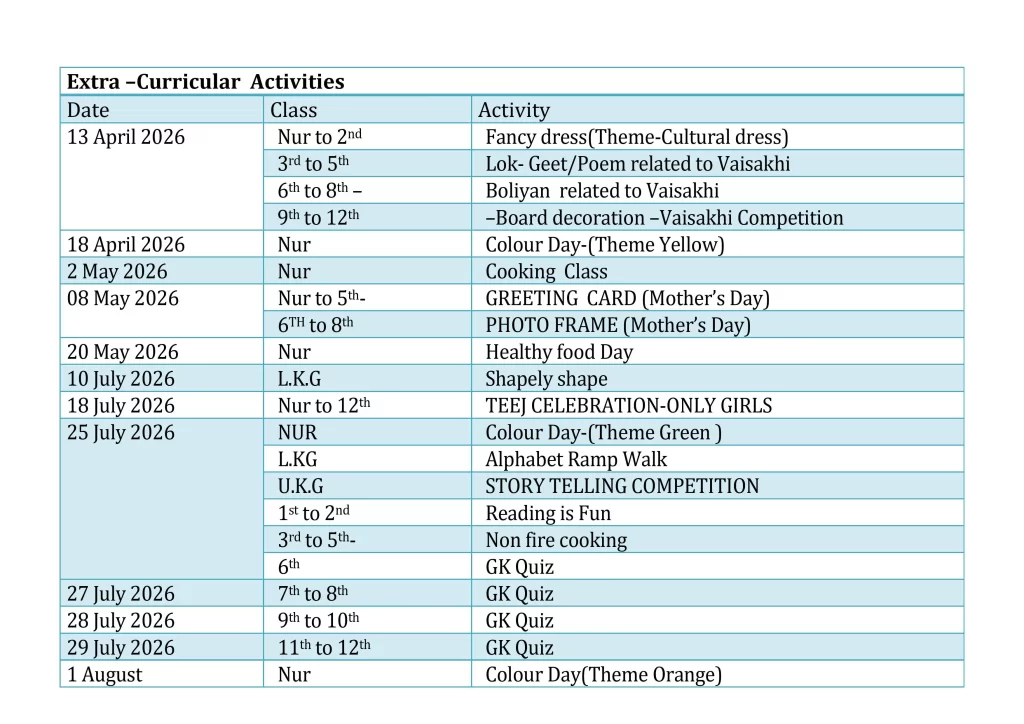 CALENDAR 2026-27