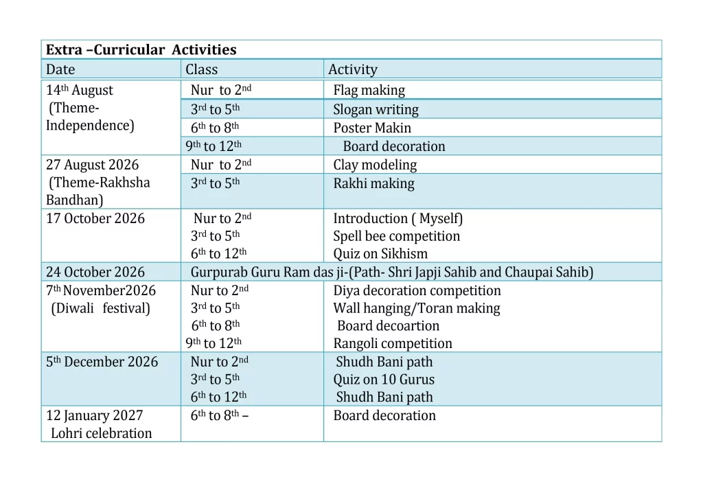 CALENDAR 2026-27